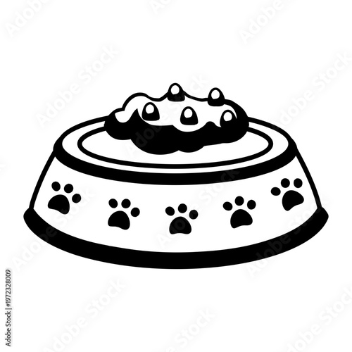 A glyph style icon representing a bell collar
