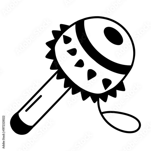 A glyph style icon representing a pet massager
