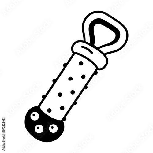 A glyph style icon representing a bell collar
