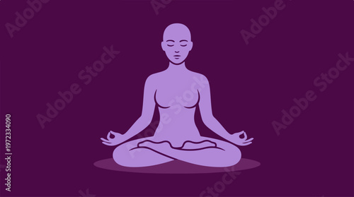 Meditating person in lotus position, focused on inner peace and mindfulness.
