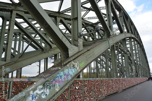 Tableau sur toile ドイツ ケルンのホーエンツォレルン橋