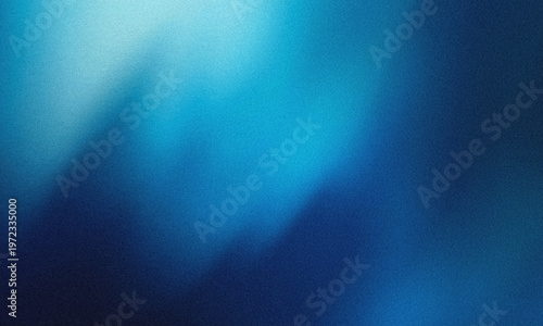 Abstract Deep Blue Gradient Background with Grainy Texture and Cinematic Light Leak