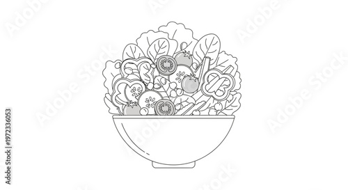 A Delicious Bowl of Fresh Salad with Various Vegetables.