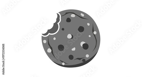 Delicious Chocolate Chip Cookie with a Bite Taken Out.