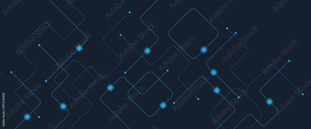 Obraz premium Abstract digital AI circuit board background with tech icons. Digital technology motherboard texture design. Engineering circuit board concept for poster, header, banner, website, presentation