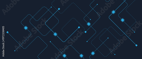 Abstract digital AI circuit board background with tech icons. Digital technology motherboard texture design. Engineering circuit board concept for poster, header, banner, website, presentation