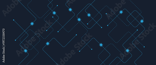 Abstract digital AI circuit board background with tech icons. Digital technology motherboard texture design. Engineering circuit board concept for poster, header, banner, website, presentation