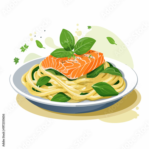 Lachs Spinat Pasta