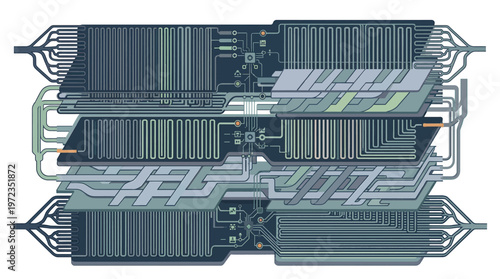 A detailed image of computer hardware components.
