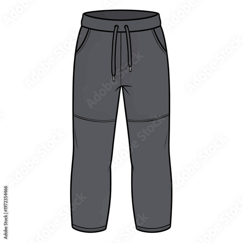 Gray Sweatpants Vector Icon