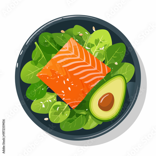 Lachs Spinat Bowl