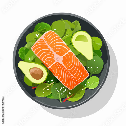 Lachs Spinat Bowl
