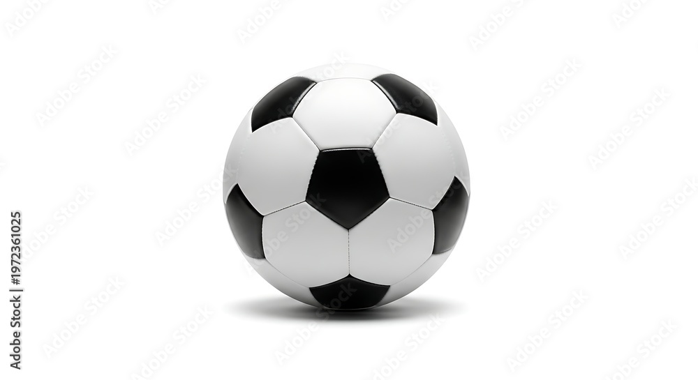 Fototapeta premium A black and white soccer ball on a white background And, World Cup 2026, World Cup, FIFA World Cup 2026, Football 2026, World Cup Football 2026