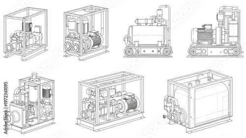 Motorcycle Parts and Components Technical Drawings and Illustrations