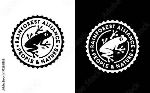 Rainforest Alliance black logo vector