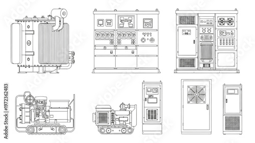 Electrical equipment industrial power distribution and generation units
