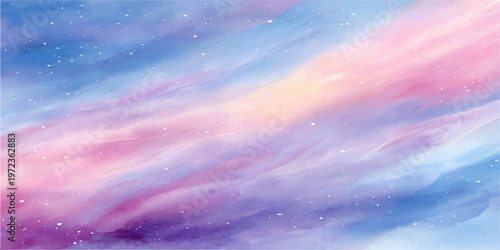Foto sky painting with pastel colors featuring soft clouds, the artwork embodies serenity, calmness and the gentle essence of dreaminess