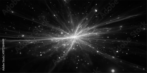 Mysterious and awe-inspiring, a cosmic explosion of light bursts forth against the infinite darkness, illuminating the wonders of the universe.