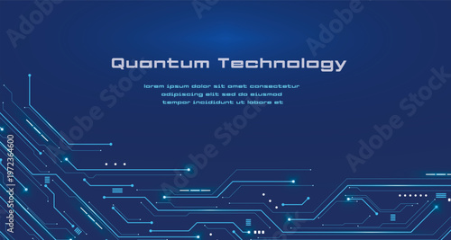 Abstract digital circuit board background representing advanced quantum technology and data flow, ideal for futuristic tech designs and digital innovation concepts