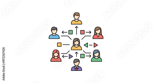 People icons communicating with each other.