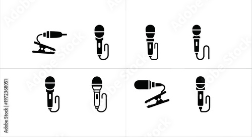 Microphones in various positions and angles.