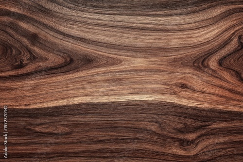 Rich Walnut Wood Grain Texture Close-Up.