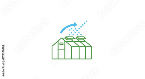 Greenhouse with ventilation system.