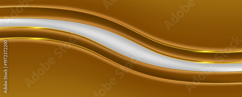 Luxury Gray and Gold Background with Gold Lines and Paper Cut Style. Premium Gray and Gold Background for Awards. vector