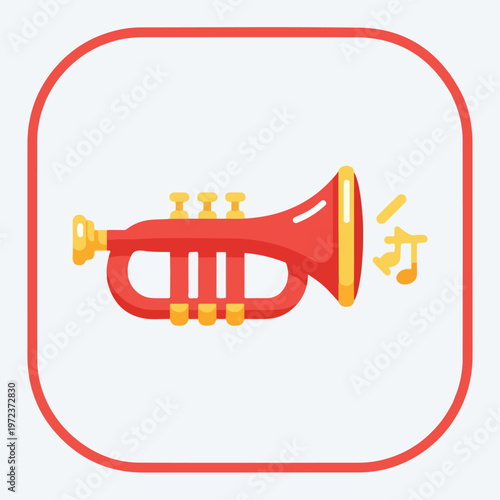 Red Trumpet Musical Instrument Closeup 1.