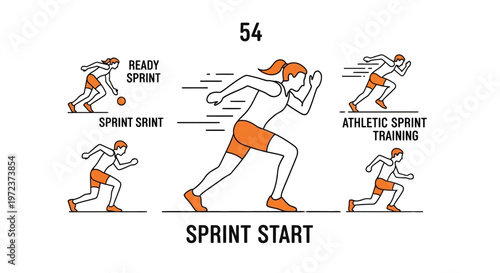 Man in orange running fast sprint.