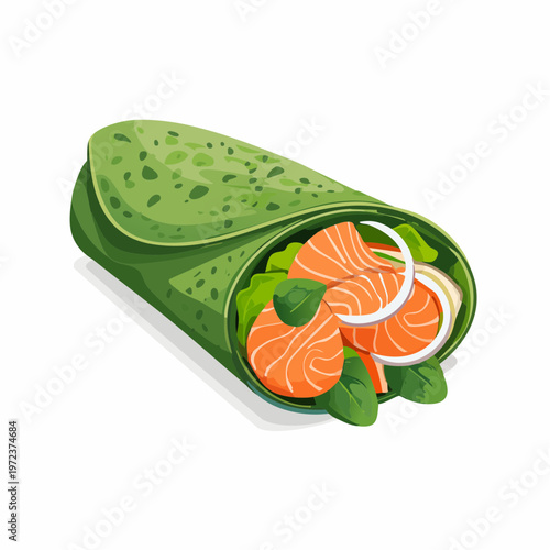 Lachs Spinat Wrap