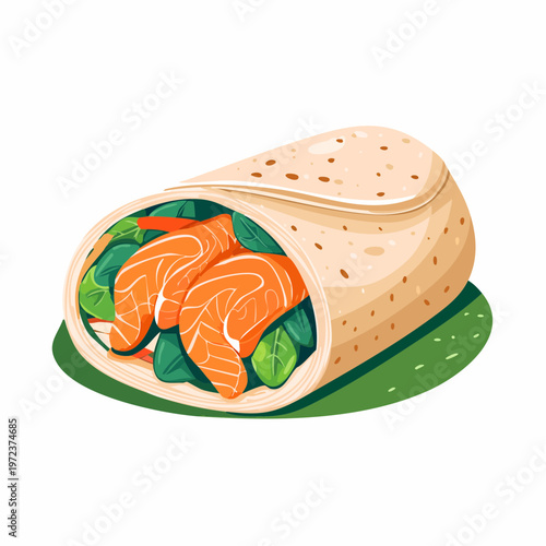 Lachs Spinat Wrap