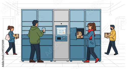 Automated Parcel Lockers for Convenient Package Pickup and Drop-off Services