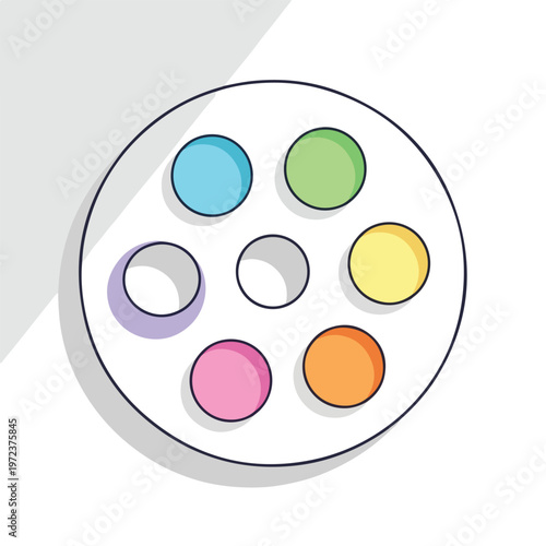 Colorful circles on a plate.