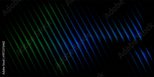 A striped glass gradient surface, in neon green and turquoise shades, a futuristic panel with vertical prism distortion. eps 10