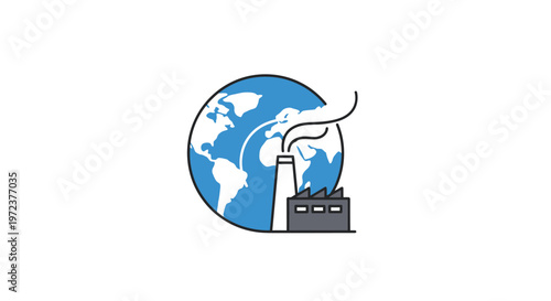 Factory Pollution Earth Environment.