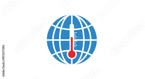 Global Warming Climate Change Concept Icon.
