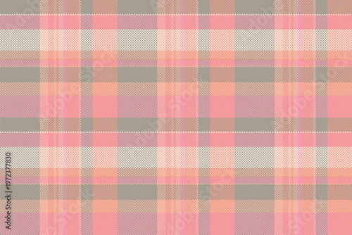 Brazil check pattern tartan, checking background textile plaid. Usa fabric texture vector seamless in red and pastel colors.