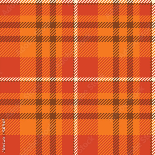 Sketch background tartan pattern, classical seamless texture plaid. Buffalo fabric vector textile check in orange and bright colors.