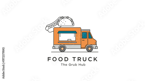 Food truck The Grub Hub logo.