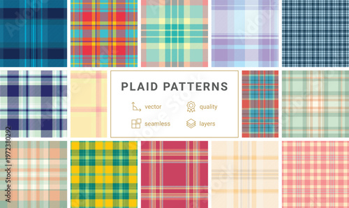 Plaid bundle built for product mockups. Birthday tartan backgrounds enhance presentation. Vector clarity supports realism.