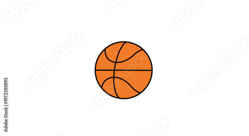 Basketball sports equipment orange ball.