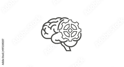 Brain with a flower inside.