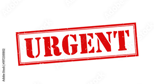Red Urgent Stamp - Imminent Deadline Alert
