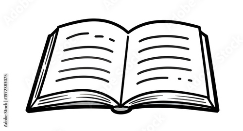 open book, book illustration, book icon, reading book, open pages, book vector, book clipart, book design, book graphic, book drawing, book outline, education icon, learning icon, knowledge icon, libr