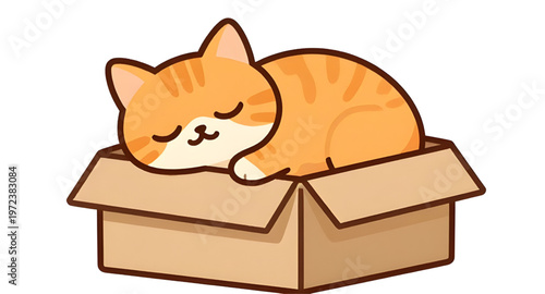 cat, kitten, tabby, orange, feline, pet, animal, cute, adorable, sleepy, sleeping, nap, rest, peaceful, calm, cozy, soft, fluffy, whiskers, paws, tail, cartoon, character, illustration, vector, clipar