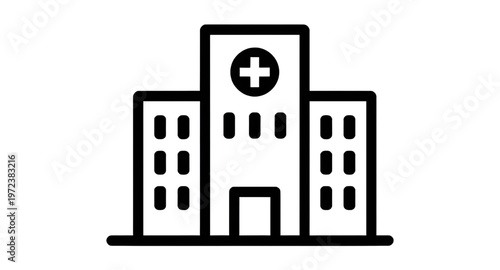 hospital, clinic, medical, healthcare, health, doctor, nurse, emergency, ambulance, treatment, patient, care, medicine, building, facility, center, cross, symbol, icon, sign, service, help, aid, first