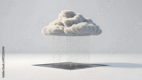 Controlled rain inside geometric boundary – Great for nature containment, artificial environments, or logic concepts.