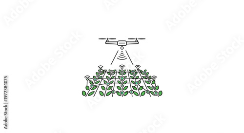 Drone flying over green trees.