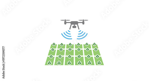 Drone flying over green dollar bills.
